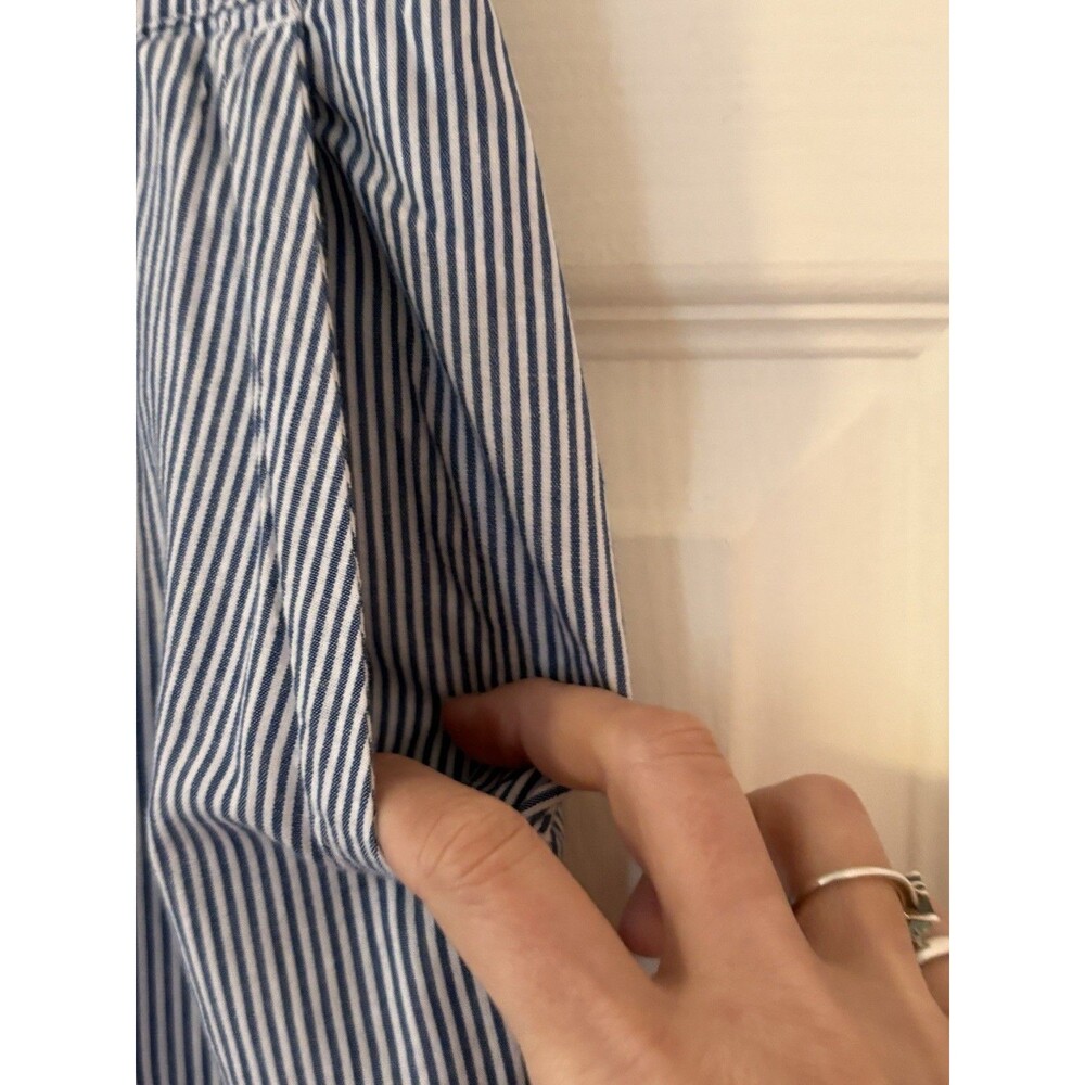 Vineyard Vines Pants Womens 6 Blue White Striped Linen Casual Lightweight - Picture 6 of 7